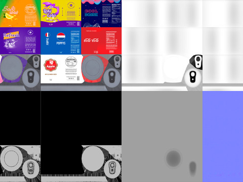 Latas de refrigerante Modelo 3D