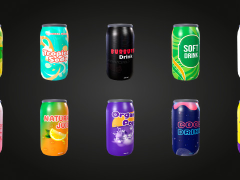 Soda Cans 3D Model