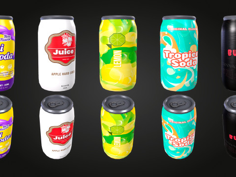 Soda Cans 3D Model
