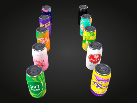 Soda Cans 3D Model