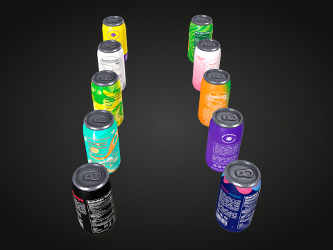 Soda Cans 3D Model