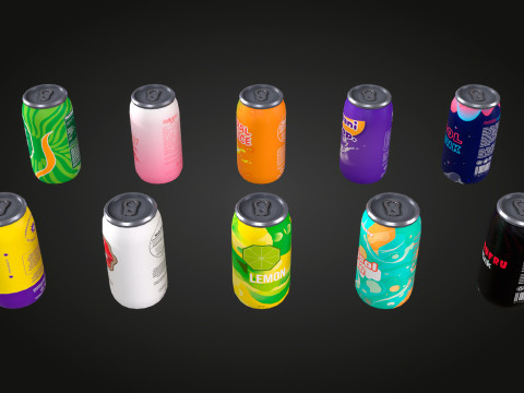 Soda Cans 3D Model