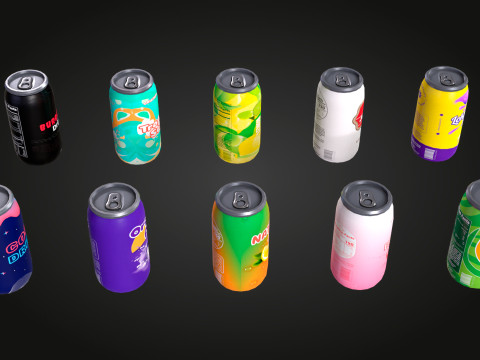 Soda Cans 3D Model