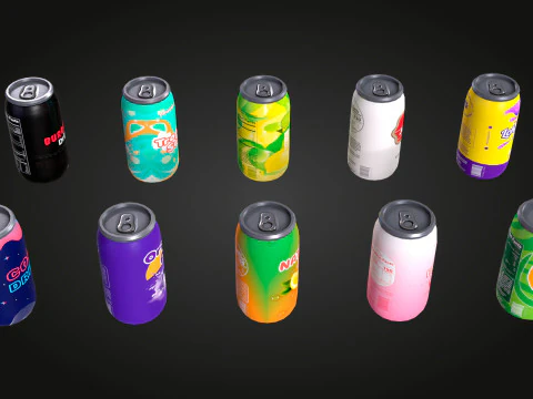 Soda Cans 3D Model