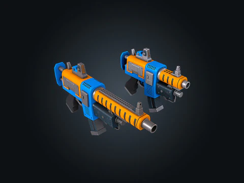 Plasma Weapon V1 Sci-Fi Energy Game Ready PBR Unity-Unreal 3D Model