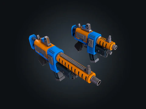 Plasma Weapon V1 Sci-Fi Energy Game Ready PBR Unity-Unreal 3D Model
