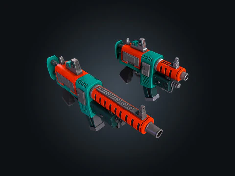 Plasma Weapon V1 Sci-Fi Energy Game Ready PBR Unity-Unreal 3D Model
