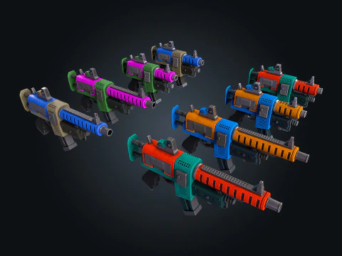 Plasma Weapon V1 Sci-Fi Energy Game Ready PBR Unity-Unreal 3D Model