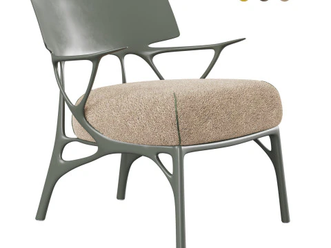 Cadeira Kartell AI LOUNGE - Boucle Riccio Modelo 3D