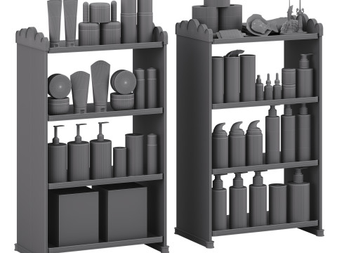 Childrens shelves with childrens cosmetics Modelo 3D