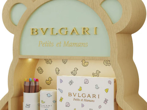Childrens shelves with cosmetics 3D Model
