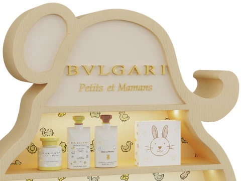 Childrens shelves with cosmetics 3D Model