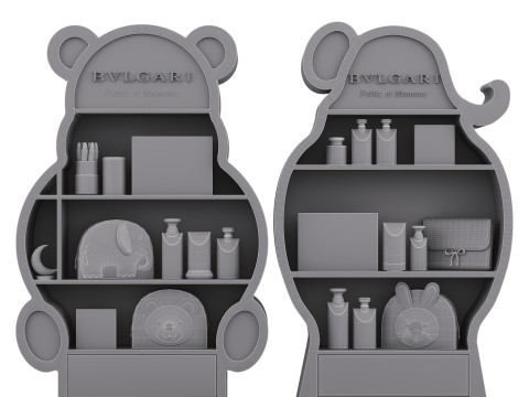 Childrens shelves with cosmetics 3Dモデル