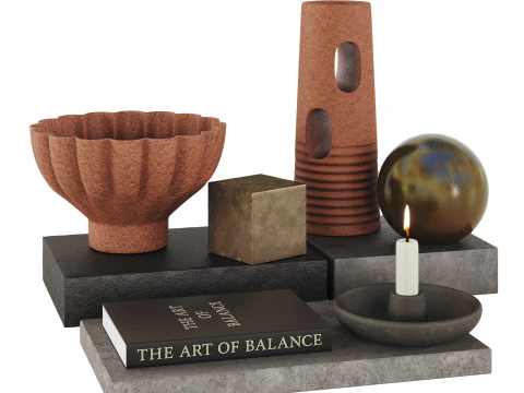 Conjunto decorativo 04 Modelo 3D