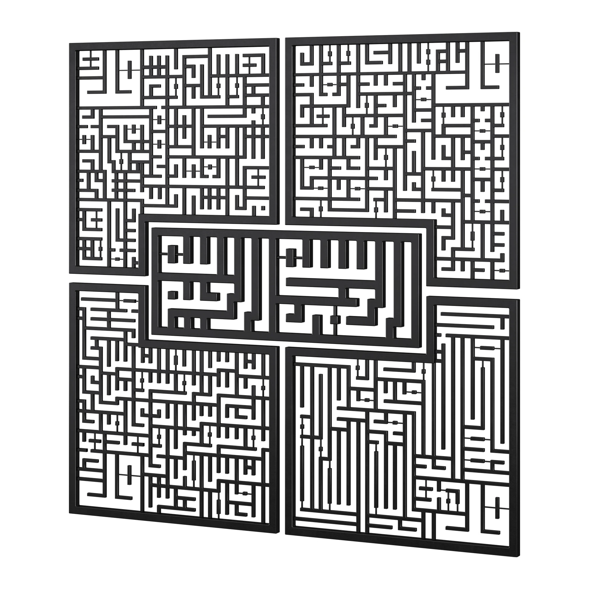 Opera d'arte calligrafica Modello 3D .c4d .max .obj .3ds .fbx .stl .blend