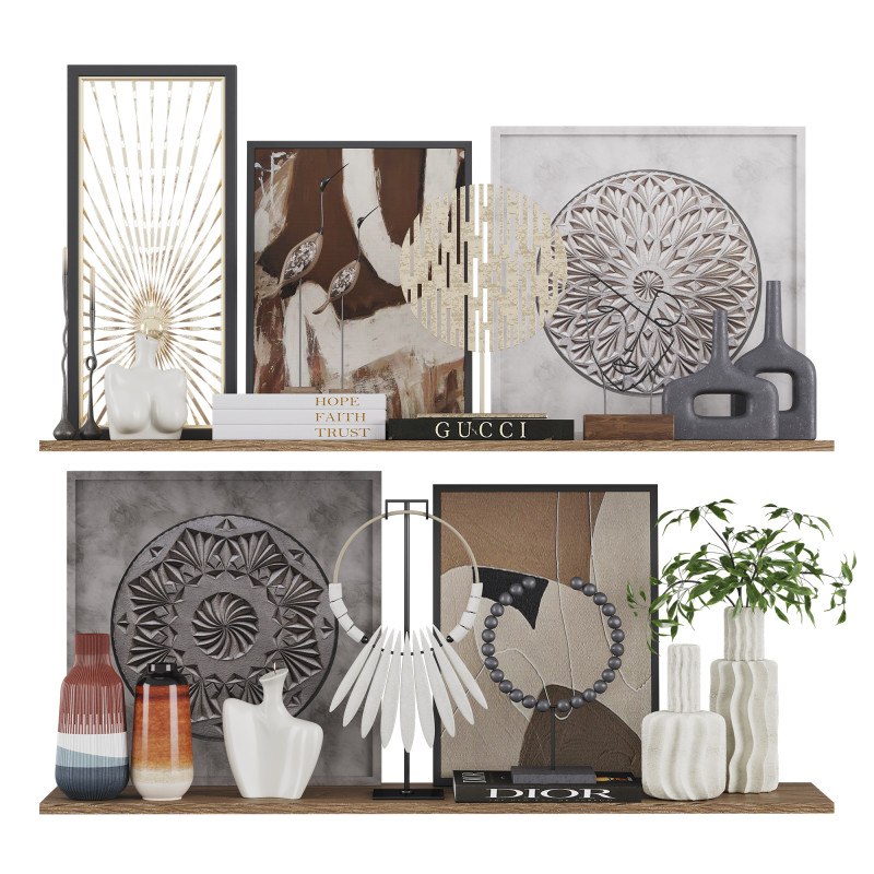 Decorative Set 03 Modelo 3D .c4d .max .obj .3ds .fbx .stl .blend 
