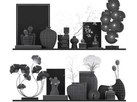 Decorative Set 02 3D Model