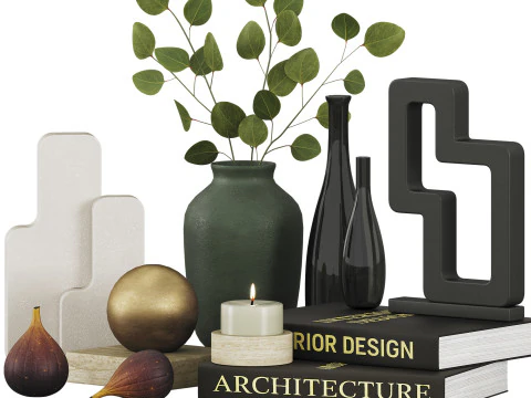 Conjunto Decorativo 07 Modelo 3D