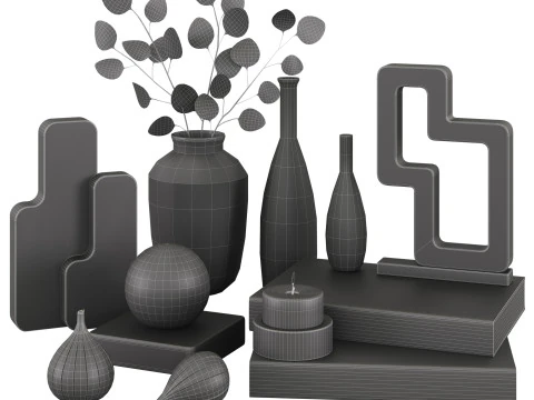 Conjunto Decorativo 07 Modelo 3D