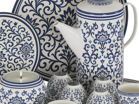 Decorative Tableware Set 01 3D Model