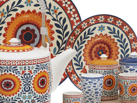 Decorative Tableware Set 02 3D Modell