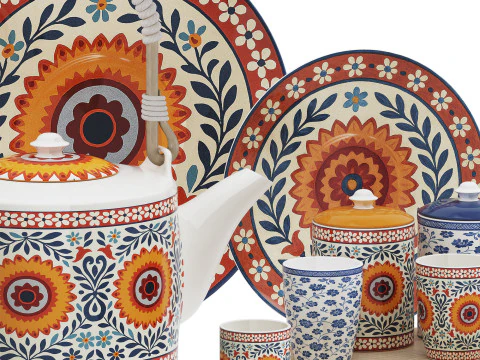 Decorative Tableware Set 02 3D Model