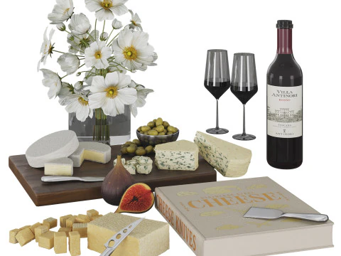 Pisau dan Keju Model 3D