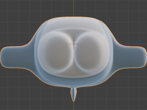 Cute cartoon rigged colored 3D shark Low-poly Mid-poly 3D Model