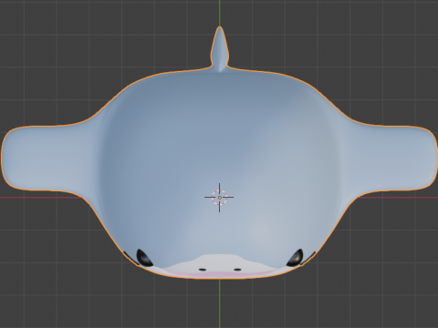 Cute cartoon rigged colored 3D shark Low-poly Mid-poly 3D Model