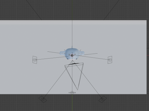 Cute cartoon rigged colored 3D shark Low-poly Mid-poly 3D Model