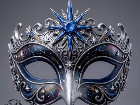 Queen of Nova - Celestial Star Masquerade Mask 3D Print Model STL 3D Print Model