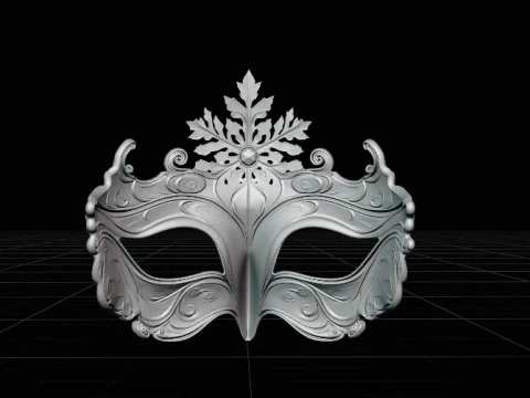 Ice Queen - Snow Queen Masquerade Cosplay Mask 3D Print Model STL 3D Print Model