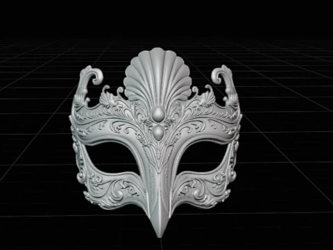 Ocean Queen - Sea Queen Masquerade Cosplay Mask 3D Print Model STL 3D Print Model