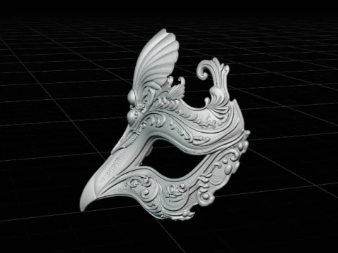 Ocean Queen - Sea Queen Masquerade Cosplay Mask 3D Print Model STL 3D Print Model
