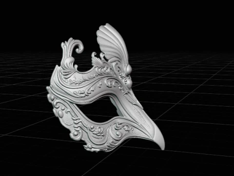Ocean Queen - Sea Queen Masquerade Cosplay Mask 3D Print Model STL 3D Print Model