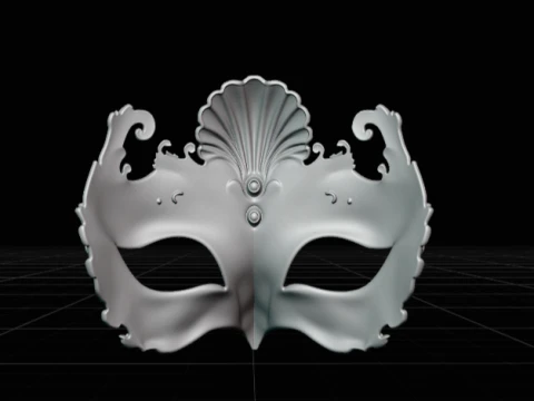 Ocean Queen - Sea Queen Masquerade Cosplay Mask 3D Print Model STL 3D Print Model