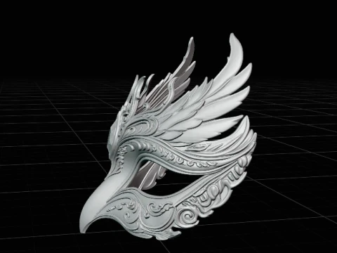 Phoenix Queen - Fire Masquerade Cosplay Mask 3D Print Model STL 3D Print Model
