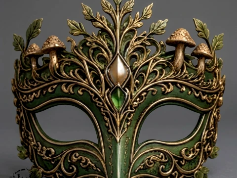 Forest Queen - Mushroom Masquerade Cosplay Mask 3D Print Model STL 3D Print Model