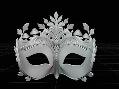 Forest Queen - Mushroom Masquerade Cosplay Mask 3D Print Model STL 3D Print Model