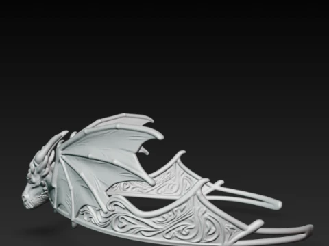 Dragon Crown - Fantasy Dragon Tiara Circlet 3D Print Model STL 3D Print Model