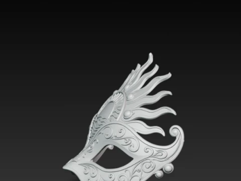 Golden Sun Mask - Celestial Solstice Masquerade Cosplay 3D Print Model STL 3D Print Model