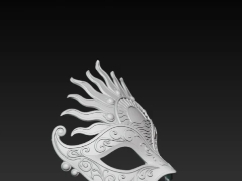 Golden Sun Mask - Celestial Solstice Masquerade Cosplay 3D Print Model STL 3D Print Model
