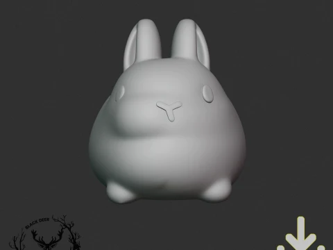 Cute Kawaii Bunny Planter Pot for Succulents Plants AMS Compatible STL File 3D Print Model