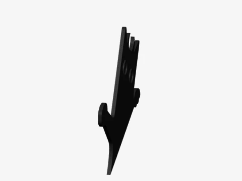 Peeking Devil Cat Wall Decor - Cute Crescent Horns Corner Silhouette 3D Print Model STL 3D Print Model