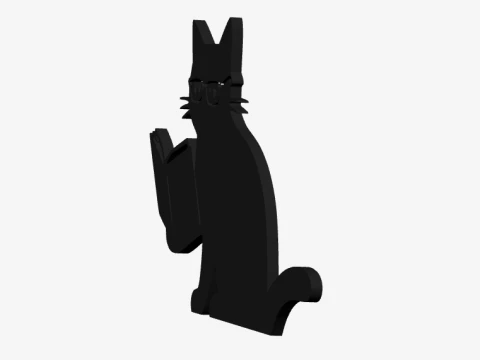 Reading Cat Wall Art - Bookish Black Cat Glasses Door Frame Topper 3D Print Model STL 3D Print Model