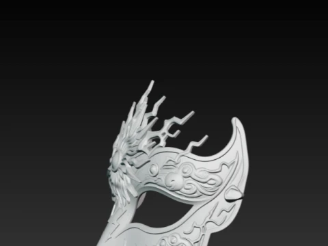 Gothic Lightning Storm Masquerade Mask - Venetian Lightning Cosplay Eyewear 3D Print Model STL 3D Print Model