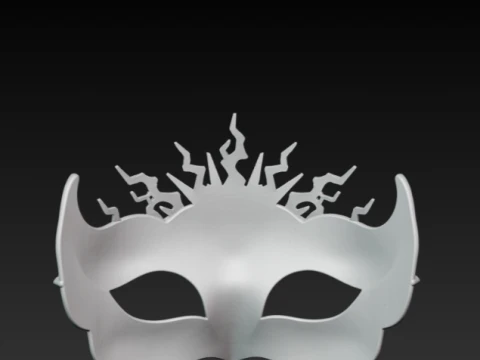 Gothic Lightning Storm Masquerade Mask - Venetian Lightning Cosplay Eyewear 3D Print Model STL 3D Print Model