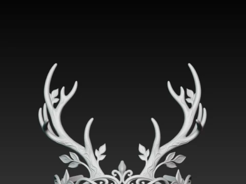 Christmas Reindeer Antler Crown - Holiday Tiara Cosplay Prop 3D Print Model STL 3D Print Model