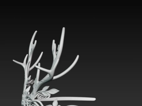 Christmas Reindeer Antler Crown - Holiday Tiara Cosplay Prop 3D Print Model STL 3D Print Model