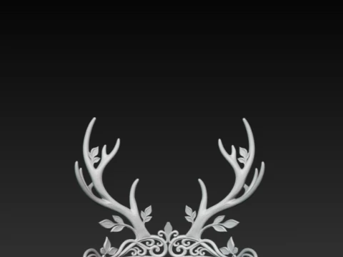 Christmas Reindeer Antler Crown - Holiday Tiara Cosplay Prop 3D Print Model STL 3D Print Model